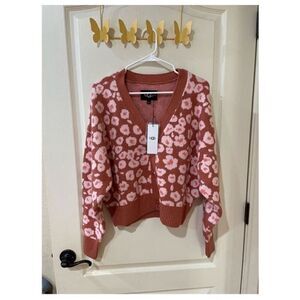 NWT Ugg Floral button down cardigan size medium